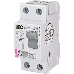 EFI áramvédő kapcsoló, AC osztály, 63A, 30mA, 2P